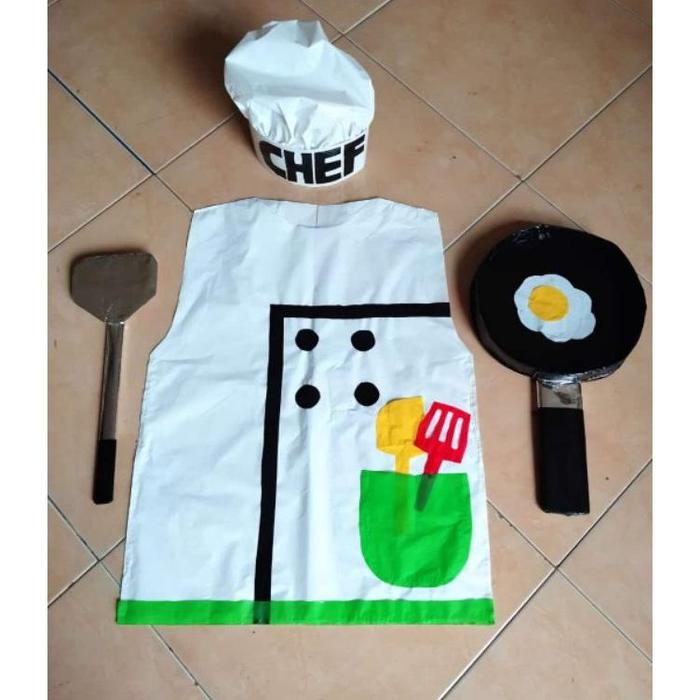 Gambar Kostum Profesi Daur Ulang | Kostum Karnaval Kresek | Kostum Anak Laki-Lak Perempuan | Kostum Cosplay Terbaru Terlaris Terbaik - CHEF/KOKI, 2-3 tahun dari NEWBUY- undefined Tokopedia
