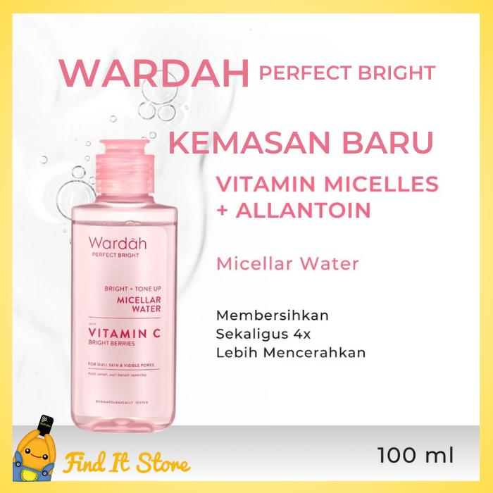 Gambar WARDAH Perfect Bright Series | Creamy Foam | Jelly Facial Foam | Super Glow Berry Serum | Moisturizer | Tone Up Micellar | Bright Night Glow Moisturizer - ToneUp Micellar, WARDAH BRIGHT dari Find It Store undefined Tokopedia