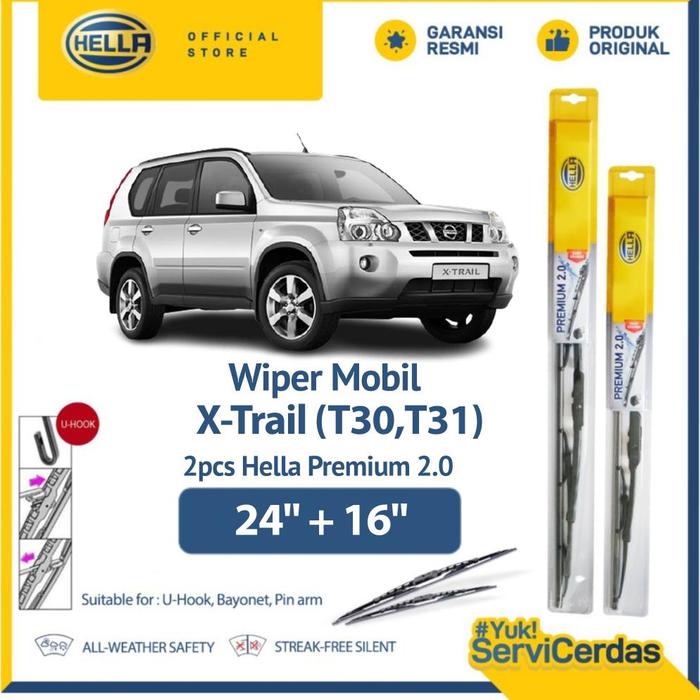 Gambar Wiper Mobil NISSAN - HELLA Premium 2.0 - X-Trail dari sparepartmobilz undefined Tokopedia