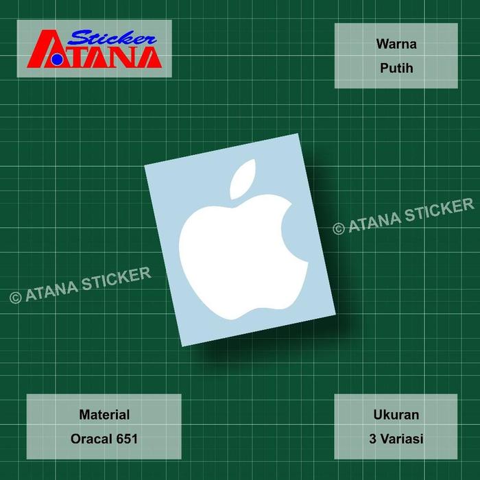 Gambar Stiker Apple Apel Cutting Sticker iPhone iPad iMac Mac Macbook Logo Emblem iOS Appstore Steve Jobs Decal Custom Vinyl Aksesoris Variasi Hp Laptop Helm Body Sepeda Listrik Motor Mobil Kaca Dinding Kulkas Putih Hitam Silver Hologram Chrome Gold Emas - Putih, 1,4 x 1,7 cm dari DELUZ STORE undefined Tokopedia
