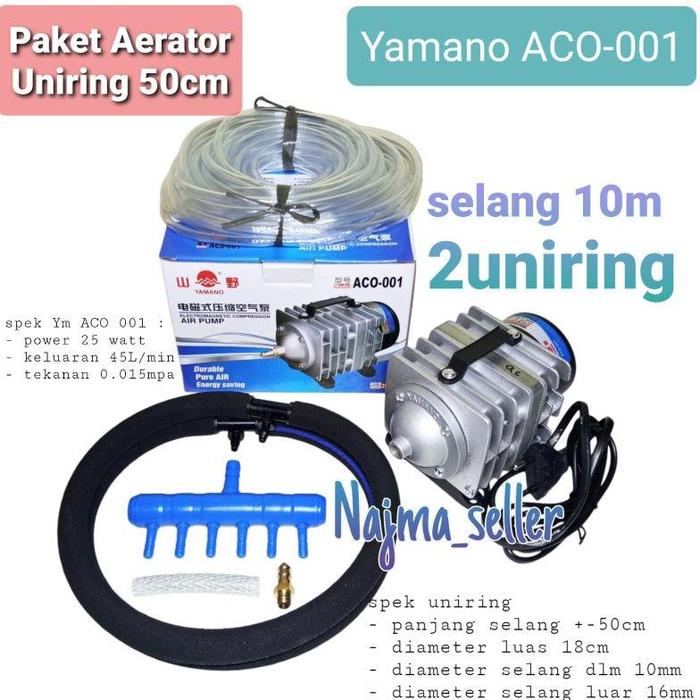 Gambar Paket Aerator Kolam Uniring, Yamano ACO-001. Khusus untuk kolam ikan dan ternak ikan dari props animal undefined Tokopedia