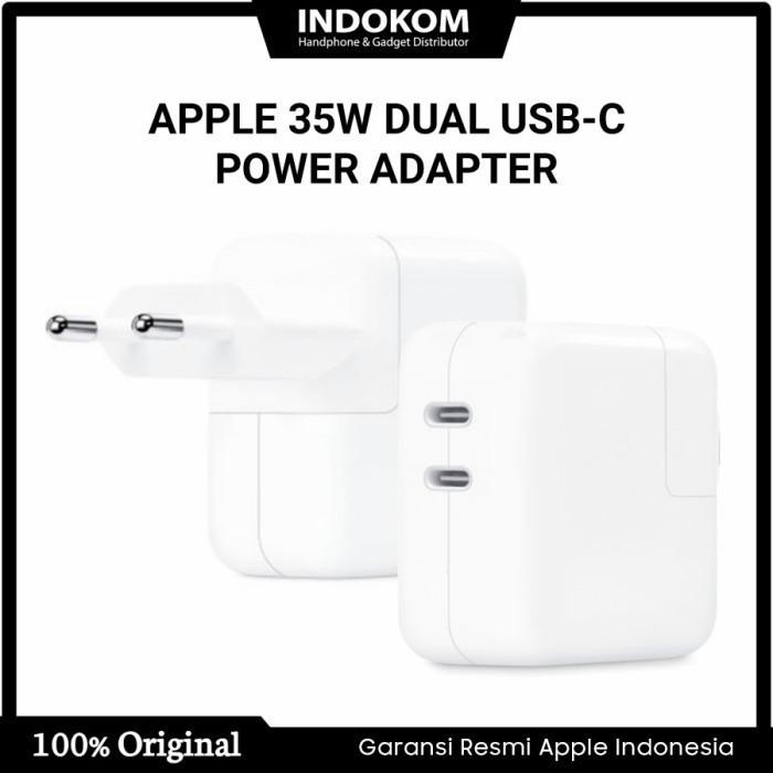 Gambar Apple 35W Dual USB-C Power Adaptor Garansi Resmi - Adaptor 35W dari Indokom Store undefined Tokopedia