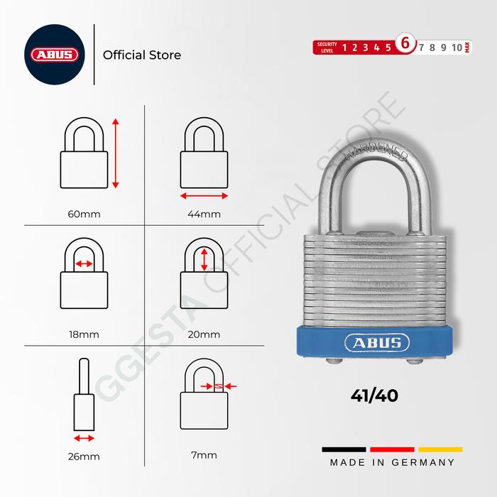 Gambar ABUS Gembok Pagar Anti Karat 41 Series - Germany - 41/40 dari GGEsta Indonesia undefined Tokopedia