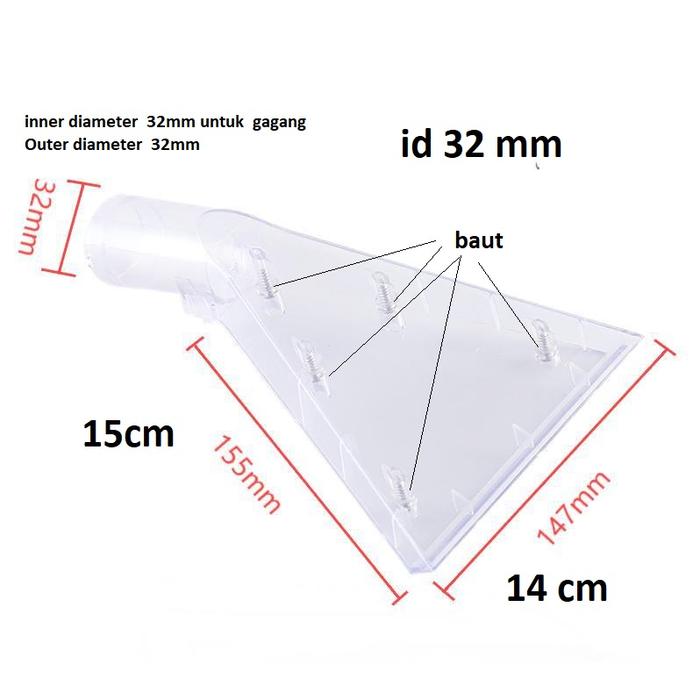 Gambar Swivel Head Vacuum Cleaner Brush Nozzle Pembersih Sofa Cleaning - id32mm dari KRstorex undefined Tokopedia