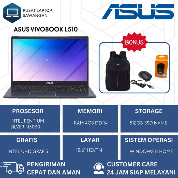 Laptop L510 Asus Vivobook N5030 ASUS Laptop L510 Ultra Thin Laptop
