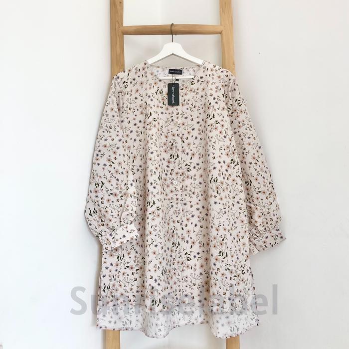 Gambar SHABBY TUNIK KATUN IMPORT Sunriselabel Muslim Atasan Motif - BROKEN WHITE, S dari Sunriselabelpusat undefined Tokopedia