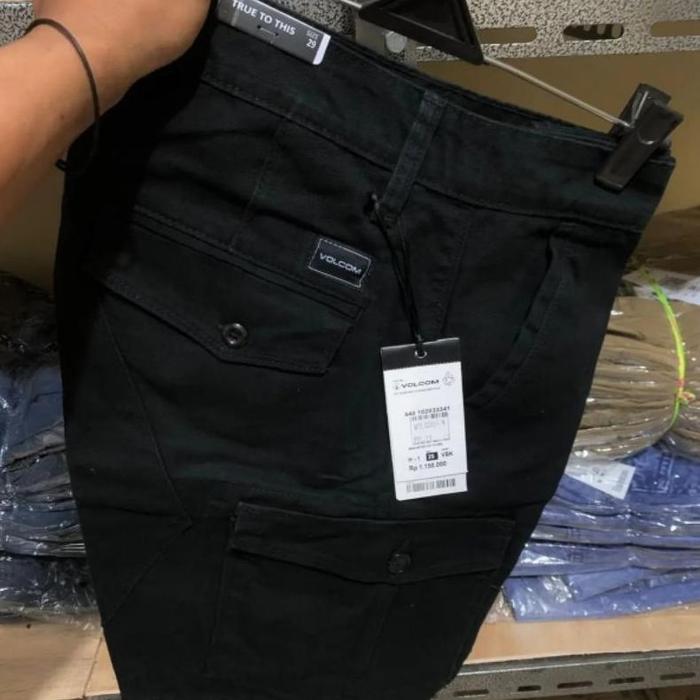 Gambar Best Seller Celana Pendek Cargo Pria Branded Whosing Full Tag Full Aksesoris - Hitam, 29 dari inishnya undefined Tokopedia