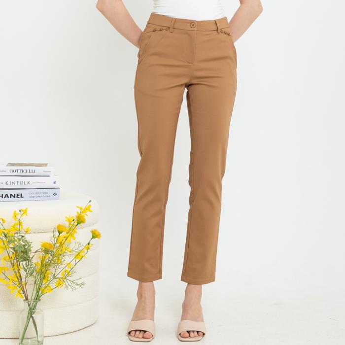 Gambar *Ready Stok* 2023 - Celana Katun Jepang Panjang 7321 (CAP) - Krem, 5L dari Sisters Fashion Group undefined Tokopedia