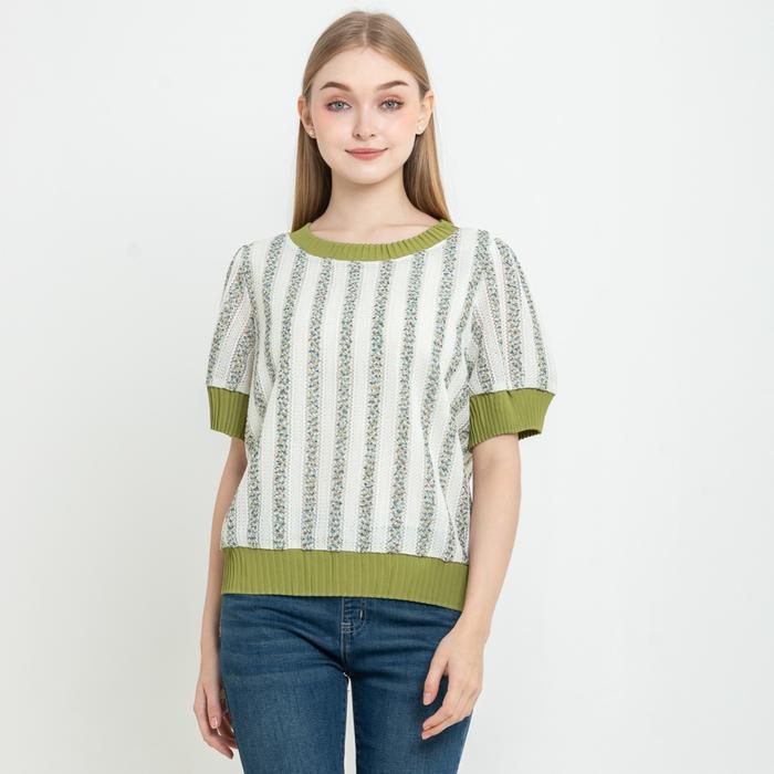 Gambar *Ready Stok* SISTER'S - Atasan Full Renda Kombi Pleats Furing katun J801 (JS) - Hijau, M dari Sisters Fashion Group undefined Tokopedia