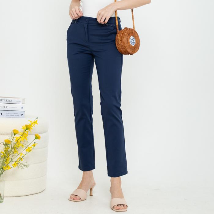 Gambar *Ready Stok* 2023 - Celana Katun Jepang Panjang 7321 (CAP) - Biru, M dari Sisters Fashion Group undefined Tokopedia