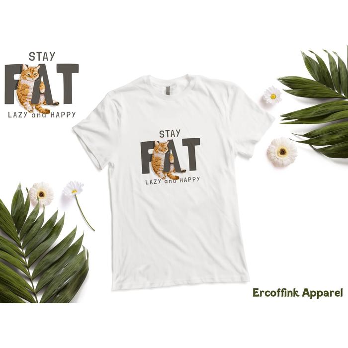 Gambar Kaos Pria Wanita Distro Animal Showcase Fat Cat Series ERCOFFINK ANSCFC - Putih, S dari Ercoffink Design undefined Tokopedia