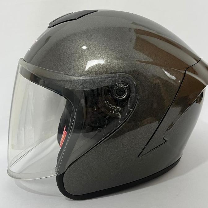 Gambar [Alx01] Helm Crx Ak-1 Gun Met Glossy - Polos Solid - Helem Helmet - CRX AK-1 Clear, L dari refancellue7111 undefined Tokopedia