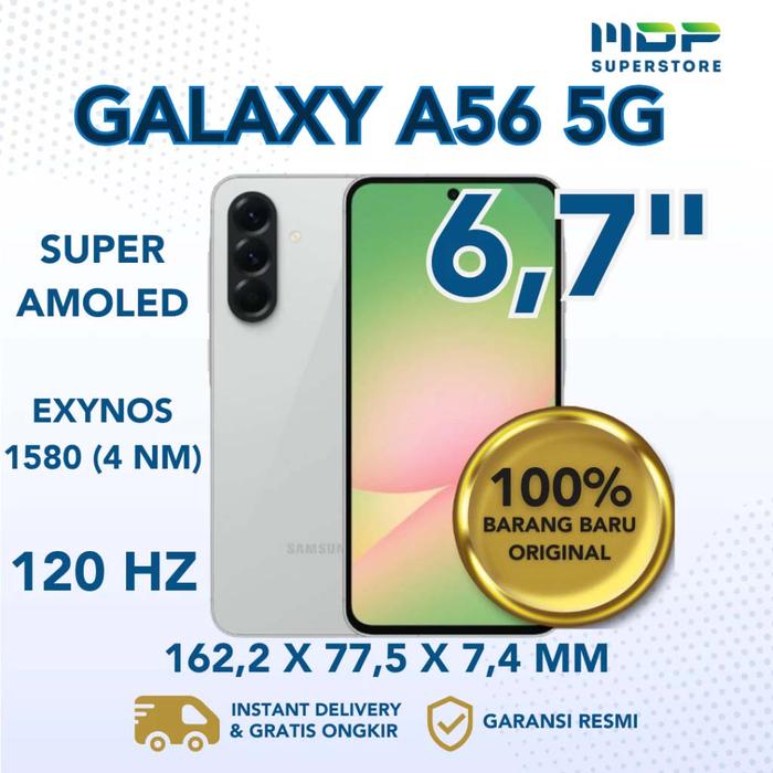 Gambar HANDPHONE SAMSUNG GALAXY A56 (A566) 5G 8/256GB - HP ANDROID - Lightgray dari mdpsuperstore undefined Tokopedia