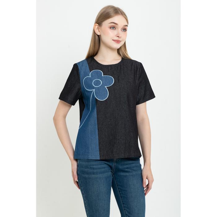 Gambar *Ready Stok* SISTER'S - Atasan Denim 7562 (CAP) - Hitam, 5L dari Sisters Fashion Group undefined Tokopedia