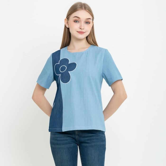 Gambar *Ready Stok* SISTER'S - Atasan Denim 7562 (CAP) - Biru Muda, 3L dari Sisters Fashion Group Kota Administrasi Jakarta Utara Tokopedia