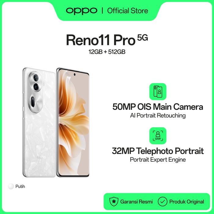Gambar OPPO Reno11 Pro 12GB/512GB (Garansi Resmi) - Putih dari OPPO Store Indonesia undefined Tokopedia