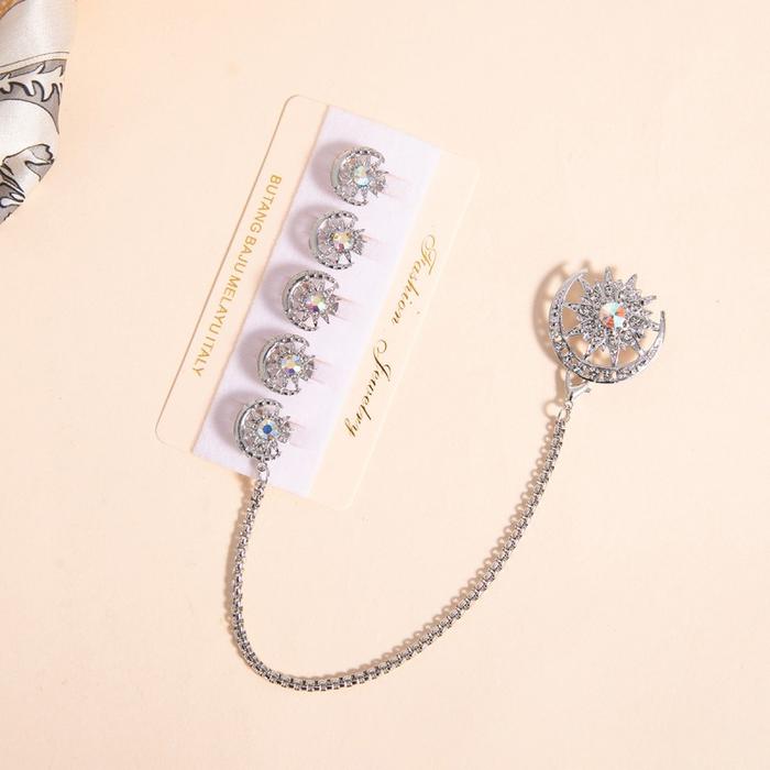 Gambar Bros Rantai Pria Butang Baju Melayu Rantai Butang Baju Melayu Pria Premium - Silver-No2 dari Mireading undefined Tokopedia