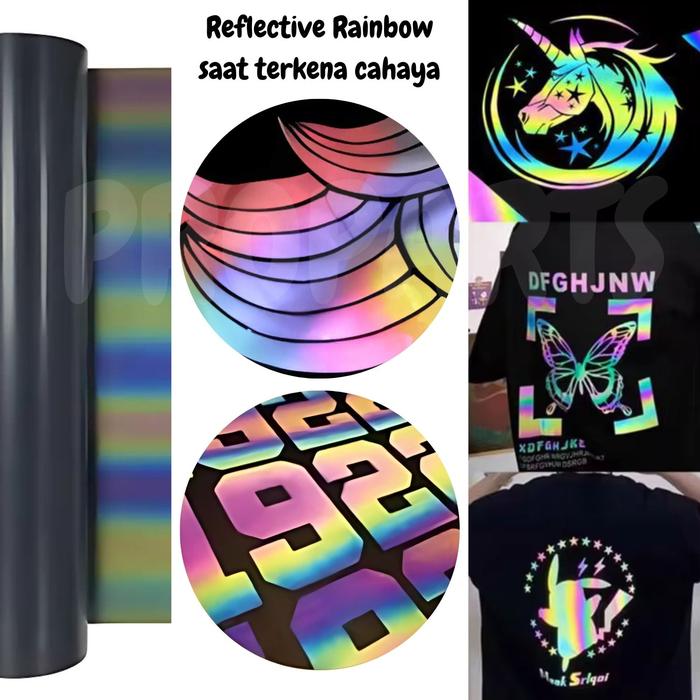 Gambar Sticker Label Nama Baju Bahan Kain Setrika Tahan Cuci Anti Luntur - RAINBOW dari Pro Parts_NEW undefined Tokopedia