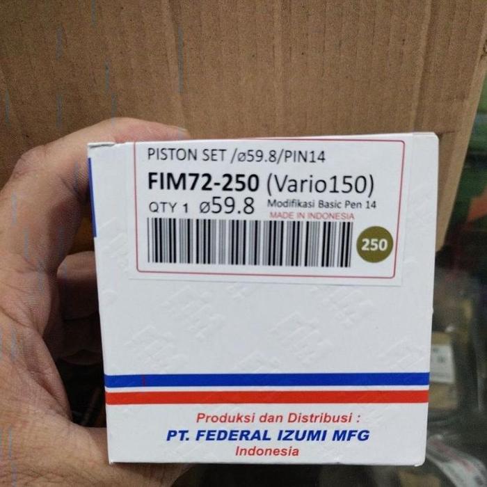 Gambar Piston Seher Kit Fim Vario 150 Fim 72 Os Std 50 100 150 200 250 300 Pin 14 - OS 50 ( 57,8MM), Piston fim 72 dari JUARA OL undefined 3 Tokopedia