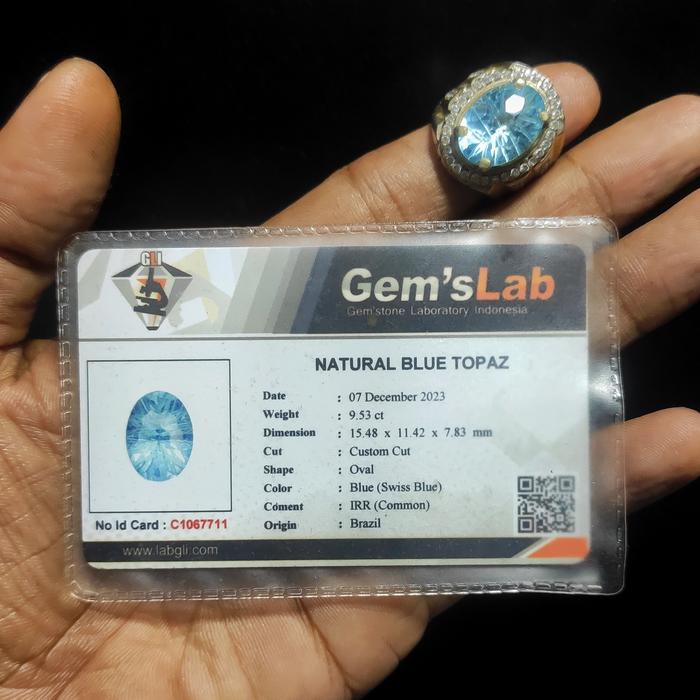 Gambar Cincin Batu Permata Topaz Swiss Blue IRR Memo GLI dari Rudolph and Craft undefined Tokopedia