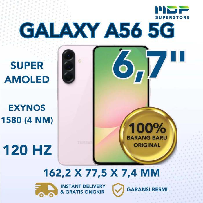 Gambar HANDPHONE SAMSUNG GALAXY A56 (A566) 5G 8/256GB - HP ANDROID - Awesome Pink dari mdpsuperstore undefined Tokopedia