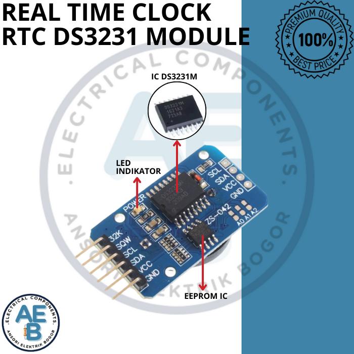 Ds3231m Module Jual Real Time Clock RTC DS3231 Seri SN Real Time Clock I2C + Battery ...