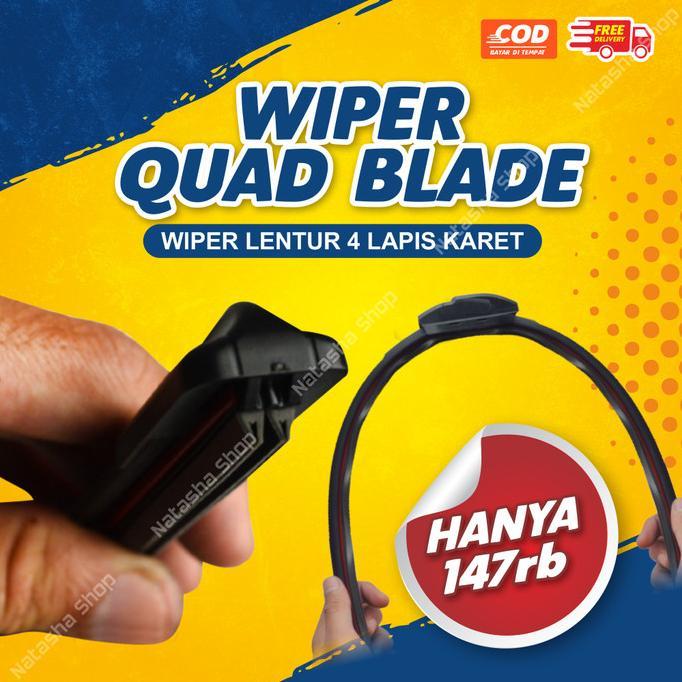 Gambar Wiper Quad Blade 4 Lapis Karet Frameless Universal Semua Tipe Mobil - VELOZ dari antacelllll undefined Tokopedia