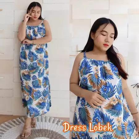 Gambar DASTER SUPER JUMBO LD 130 - LOBEK PANJANG - BAJU TIDUR SIZE BESAR - DASTER BALI RAYON - Rose Biru dari KeyraDaster undefined 3 Tokopedia