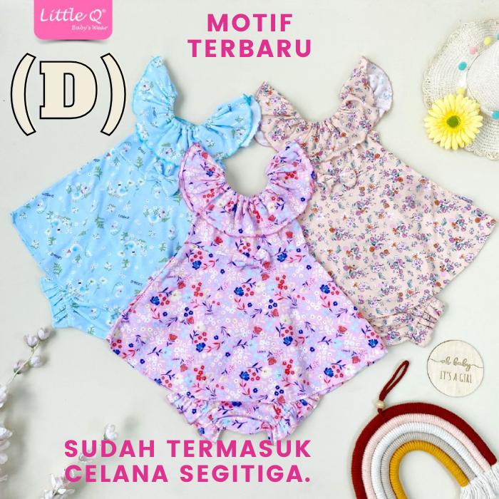Gambar 3 SET BAJU DRESS ANAK BAYI PEREMPUAN 0 6 12 BULAN 1 2 TAHUN LUCU SNI - 3 SET SERI D,  S (3-6 Bulan) dari Baju Bayi Daily undefined Tokopedia