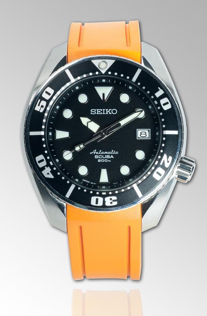 Jual Crafter Blue Curved End Rubber Strap Seiko Sumo Diver'S 200M