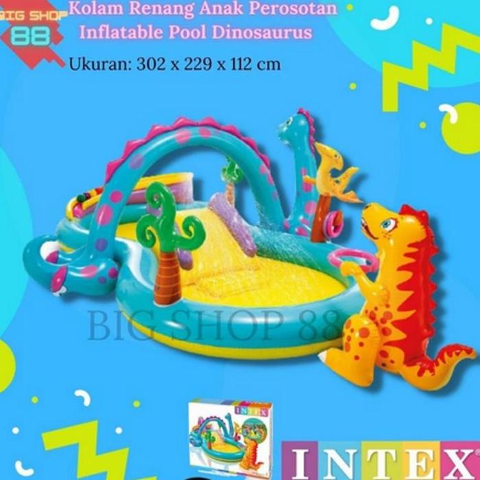 Gambar INTEX 57135 KOLAM RENANG INTEX DINOSAURUS DINOLAND PLAY CENTER KOLAM RENANG PEROSOTAN AIR MANCUR ANAK INFLATABLE SWIMMING POOL KIDS - +POMPA LISTRIK dari CV.DUA PUTRA undefined 5 Tokopedia