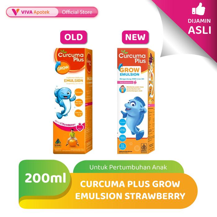 Gambar Curcuma Plus Grow Emulsion Strawberry Untuk Suplemen Makanan - 200 mL dari VIVA APOTEK undefined Tokopedia