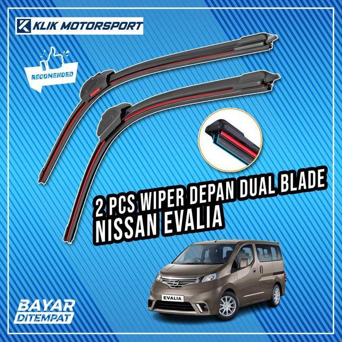 Gambar BEST DUAL WIPER BLADE NISSAN EVALIA - WIPER MOBIL 2 PCS KIRI KANAN TERMURAH - WIPER BELAKANG dari Enviomarkets undefined Tokopedia