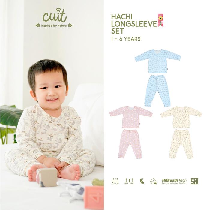Gambar CUIT Hachi Longslevee / Baju Anak Bayi Set Lengan Panjang 1-6Tahun - Stego Green, XL dari Lilmaison Babykids undefined Tokopedia