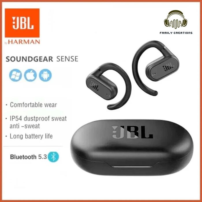 Gambar JBL Soundgear Sense - Earbuds Bluetooth TWS dengan Desain Open Ear - 1Th Hitam dari Family Creations Store undefined Tokopedia