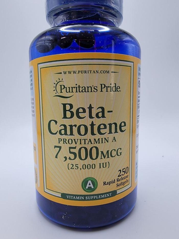 Gambar Puritan Pride Beta Carotene 10,000iu/25,000iu isi 100 - USA Origin - 25000iu isi 250 dari Familie. undefined Tokopedia