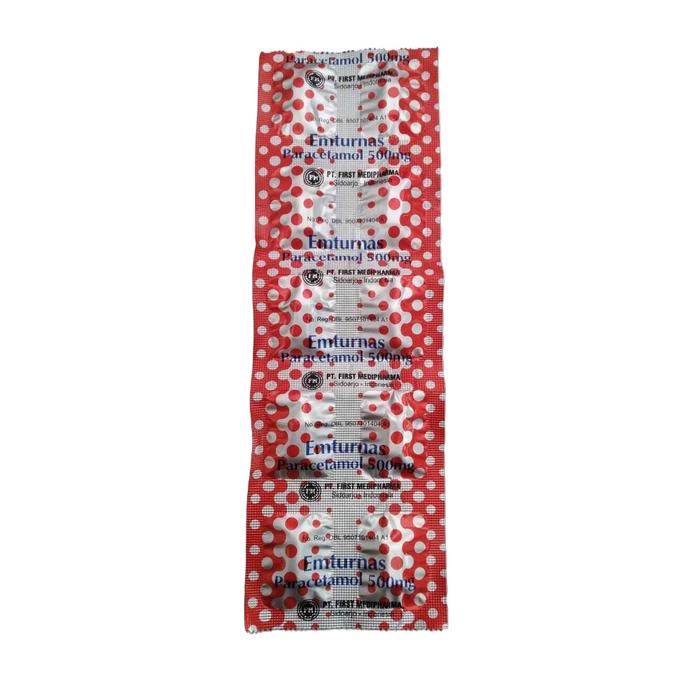 Gambar Emturnas 500 mg Strip isi 10 Kaplet - Paracetamol Obat Demam dari Sekawan Maju Shop Jakarta Selatan undefined Tokopedia