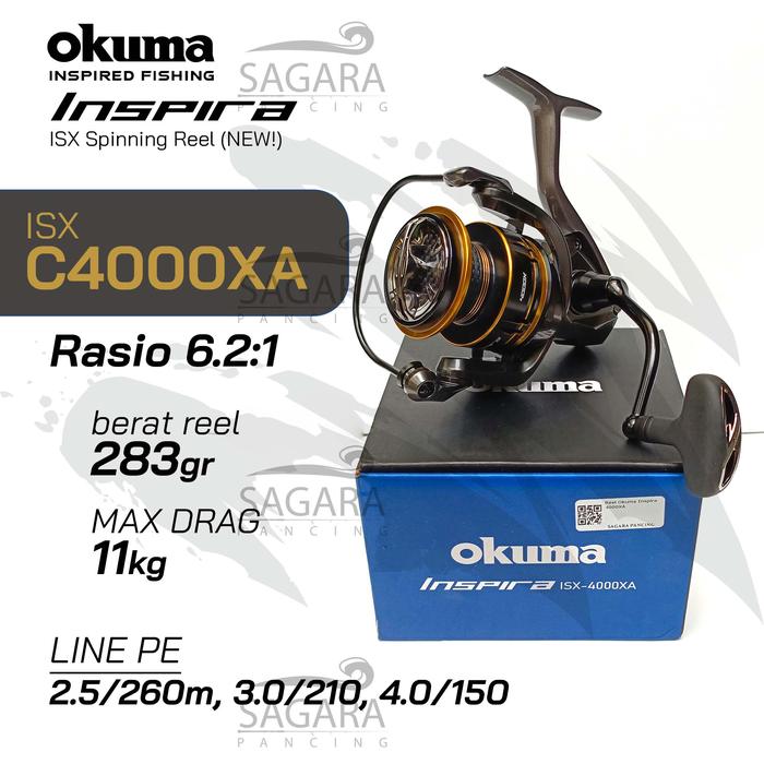 Gambar Reel Okuma Inspira Okuma ISX Reel Pancing Spinning - 4000XA dari Sagara Pancing undefined Tokopedia