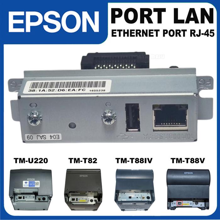 Gambar PORT/INTERFACE LAN/ETHERNET PRINTER KASIR EPSON TM-U220 (GENUINE ) - LAN/ETHERNET dari JAYA MAJU 2011 undefined Tokopedia