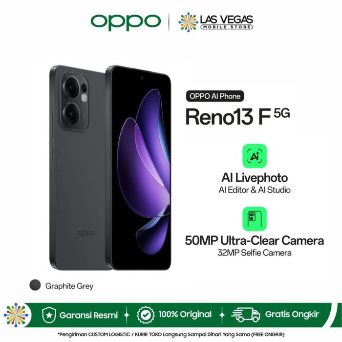 Gambar OPPO Reno13 F 5G 12/256GB Garansi Resmi - Graphite Grey dari tokolasvegas id undefined Tokopedia