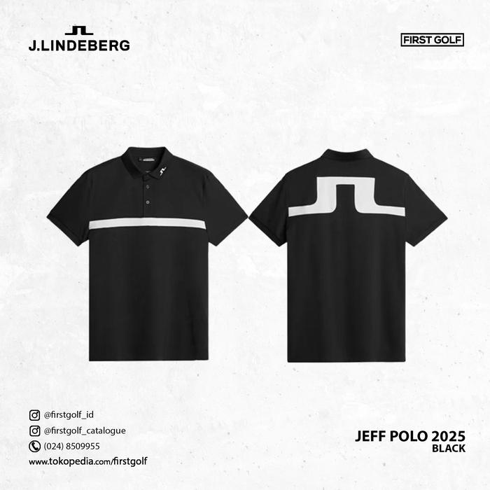Gambar J.Lindeberg Golf Jeff Polo Shirt SS25 / JL polo shirt Golf - Hitam, S dari First Golf ID undefined Tokopedia