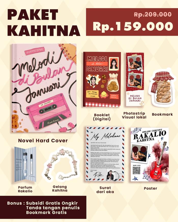 Gambar PRE ORDER - Buku Novel - Melodi di Bulan Januari - Yuppielove - Tekad - Bumifiksi - KAHITNA dari Bumifiksimedan001 undefined Tokopedia