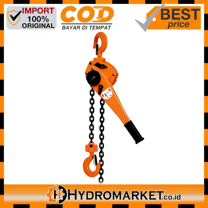 Gambar Lever Block Hoist 2 ton x 1.5 meter / Lever Takel Katrol 2 ton x 1.5 meter dari Hydromarket Indonesia undefined Tokopedia