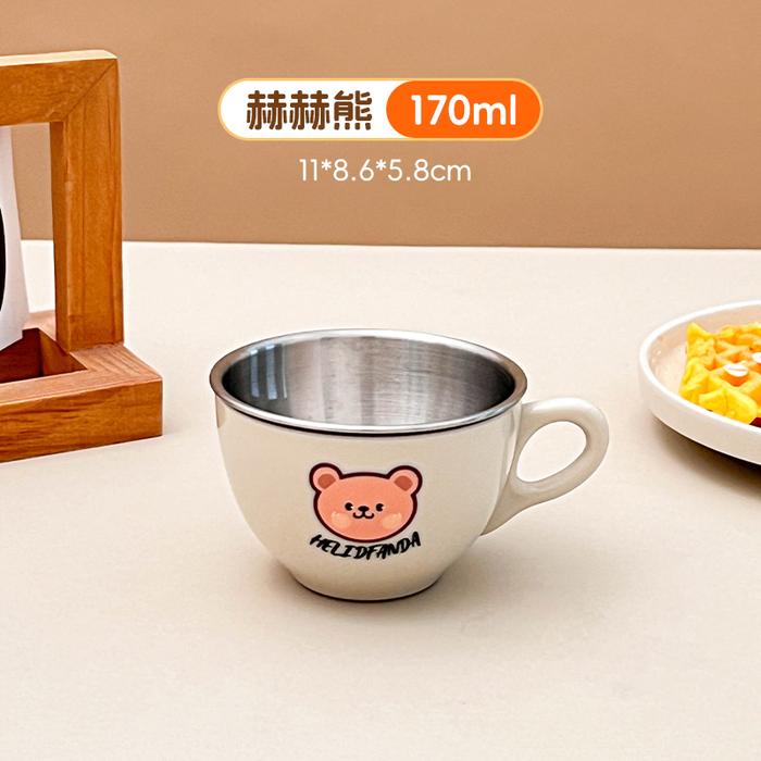 Gambar HELIDFANDA Stainless Steel Cup Gelas dengan Gagang Anak - A09286 - HEHEBEAR dari HELIDFANDA INDONESIA undefined Tokopedia