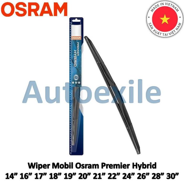 Gambar New Osram Premier Hybrid Wiper Blade Sapu Pembersih Kaca Mobil Original Panjang 14 16 17 18 19 20 21 22 24 26 28 30 inch Terlaris - 20 inch dari ayukshop-8 undefined Tokopedia