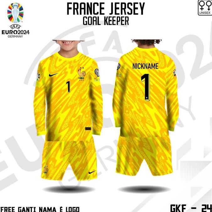 Gambar Viral Setelan jersey anak sepak bola kaos kiper timnas prancis baju piala eropa jerman 2024 lengan panjang - Kuning, 1 dari Toko Tini ! undefined 4 Tokopedia