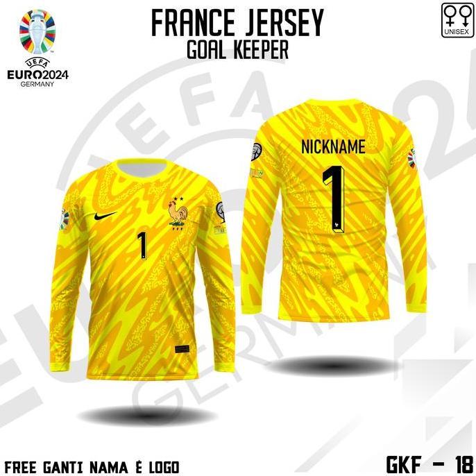 Gambar Viral Jersey sepak bola kaos kiper timnas prancis baju piala eropa jerman 2024 lengan panjang - Kuning, XXL dari Toko Tini ! undefined Tokopedia