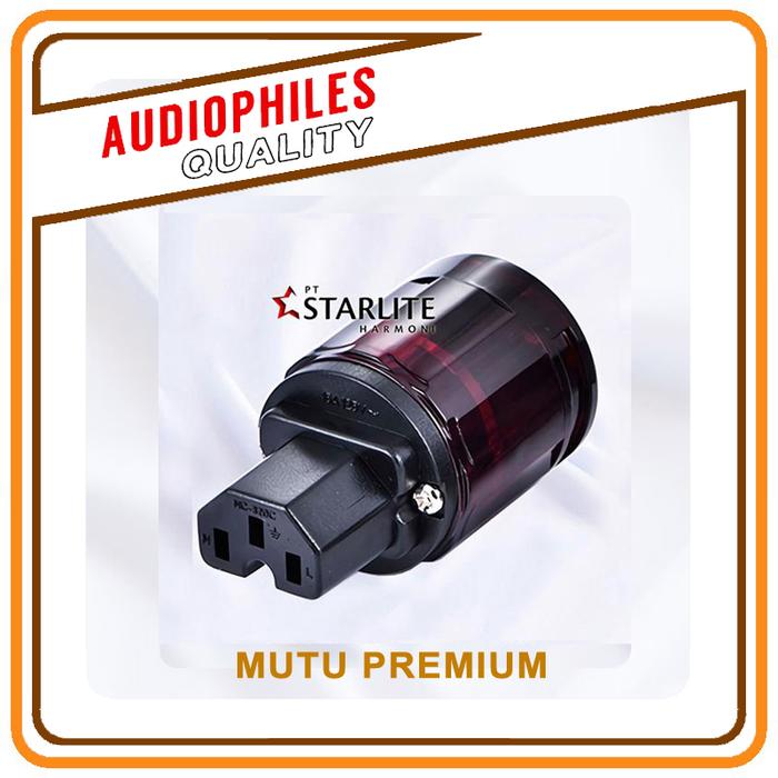 Gambar Audio Power Plug USA Male IEC Inlet Audiophile Quality - Harga Satuan - INlet Ungu dari Starlite Harmoni undefined Tokopedia