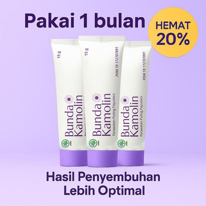 Gambar Nipple Cream Busui Bunda Kamolin Krim Puting Natural Chamomile Ekstrak - 3 TUBE dari dilanutamajaya undefined Tokopedia