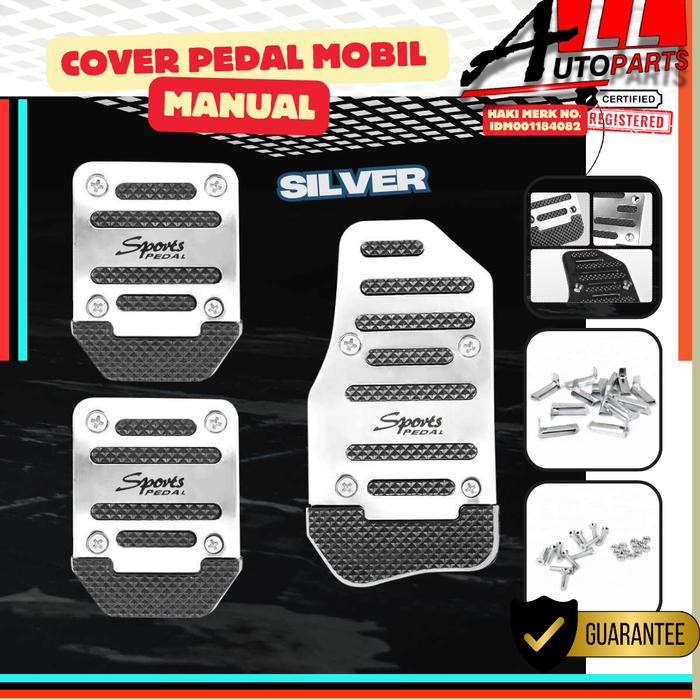 Gambar Cover Aluminium Tutup Pedal Gas Rem Kopling Mobil Manual - Silver dari Spring Autoparts undefined Tokopedia